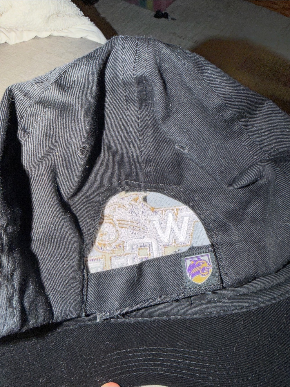 Black Baseball Cap with Purple & Gold WCU Logo ππ€π - Picture 3 of 5